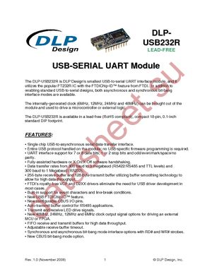 DLP-USB232R datasheet  